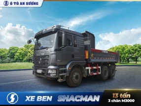 Xe ben shacman 3 chân 14 tấn cabin M3000